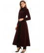 Pentagramme Red Vintage Gothic Velvet Long Tail Coat for Women