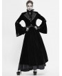 Devil Fashion Black Vintage Gothic Velvet Long Sleeve Dress Coat for Women