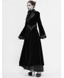 Devil Fashion Black Vintage Gothic Velvet Long Sleeve Dress Coat for Women