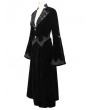 Devil Fashion Black Vintage Gothic Velvet Long Sleeve Dress Coat for Women