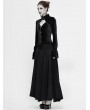 Devil Fashion Black Vintage Elegant Gothic Velvet Hollowed-out Long Sleeve Shirt for Women