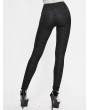 Devil Fashion Black and Red Gothic Punk Rivet Legging for Women