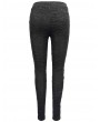 Devil Fashion Black and Red Gothic Punk Rivet Legging for Women