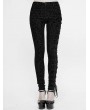 Devil Fashion Black Vintage Gothic Slim Long Trousers for Women