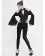 Devil Fashion Black Vintage Gothic Slim Long Trousers for Women