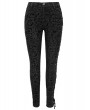 Devil Fashion Black Vintage Gothic Slim Long Trousers for Women