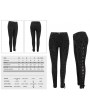 Devil Fashion Black Vintage Gothic Slim Long Trousers for Women