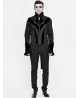 Devil Fashion Black Retro Gothic Jacquard Velvet Party Swallow Tail Coat for Men