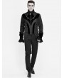 Devil Fashion Black Retro Gothic Jacquard Velvet Party Swallow Tail Coat for Men