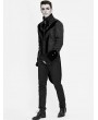 Devil Fashion Black Retro Gothic Jacquard Velvet Party Swallow Tail Coat for Men
