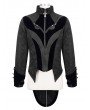 Devil Fashion Black Retro Gothic Jacquard Velvet Party Swallow Tail Coat for Men