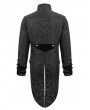 Devil Fashion Black Retro Gothic Jacquard Velvet Party Swallow Tail Coat for Men