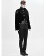 Devil Fashion Black Velvet Retro Gothic Swallow Tail Coat for Men