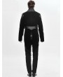 Devil Fashion Black Velvet Retro Gothic Swallow Tail Coat for Men