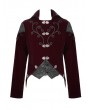 Devil Fashion Wine Red Velvet Retro Gothic Swallow Tail Coat for Men