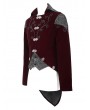 Devil Fashion Wine Red Velvet Retro Gothic Swallow Tail Coat for Men