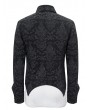 Devil Fashion Black Vintage Pattern Gothic Long Sleeve Shirt for Men
