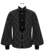 Devil Fashion Black Dark Gothic Vintage Pattern Long Sleeve Shirt for Men