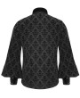 Devil Fashion Black Dark Gothic Vintage Pattern Long Sleeve Shirt for Men