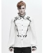 Devil Fashion White Retro Gothic Palace Party Long Sleeve Shirt for Men