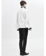 Devil Fashion White Retro Gothic Palace Party Long Sleeve Shirt for Men