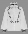 Devil Fashion White Retro Gothic Palace Party Long Sleeve Shirt for Men
