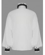 Devil Fashion White Retro Gothic Palace Party Long Sleeve Shirt for Men