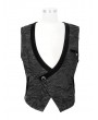 Devil Fashion Black Retro Gothic Short Waistcoat for Men