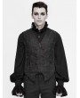 Devil Fashion Black Retro Gothic Jacquard Party Waistcoat for Men