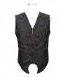 Devil Fashion Black Retro Gothic Jacquard Party Waistcoat for Men