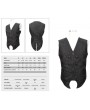 Devil Fashion Black Retro Gothic Jacquard Party Waistcoat for Men