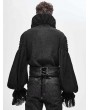 Devil Fashion Black Retro Gothic Velvet Lace Applique Waistband for Men