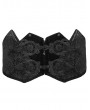 Devil Fashion Black Retro Gothic Velvet Lace Applique Waistband for Men