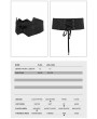 Devil Fashion Black Retro Gothic Velvet Lace Applique Waistband for Men