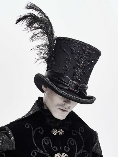 Devil Fashion Black Retro Gothic Hat for Men