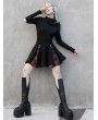 Punk Rave Black and Red Plaid Street Fashion Gothic Grunge Punk Short Skirt
