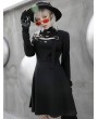 Punk Rave Black Street Fashion Gothic Grunge Long Sleeve Short Dress