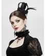 Devil Fashion Black Gothic Queen Feather Crown Headdress