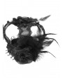 Devil Fashion Black Gothic Queen Feather Crown Headdress