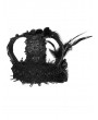 Devil Fashion Black Gothic Queen Feather Crown Headdress