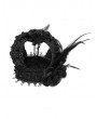 Devil Fashion Black Gothic Queen Feather Crown Headdress