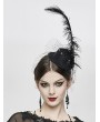 Devil Fashion Black Gothic Party Flower Hat Headdress