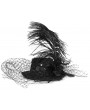 Devil Fashion Black Gothic Party Flower Hat Headdress