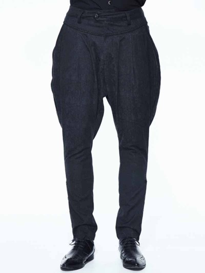 Devil Fashion Black Vintage Jacquard Gothic Long Pants for Men