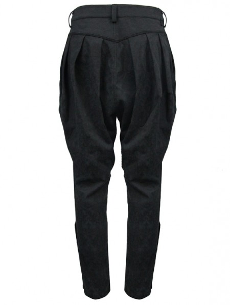 Devil Fashion Black Vintage Jacquard Gothic Long Pants for Men ...