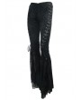 Devil Fashion Black Daily Wear Gothic Jacquard Flared Trousers for Women