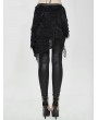 Devil Fashion Black Gothic Punk Hollowed-out Irregular Legging for Women