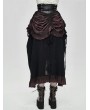 Devil Fashion Black Steampunk High Waist Long Skirt