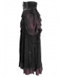 Devil Fashion Black Steampunk High Waist Long Skirt