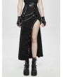 Devil Fashion Black Sexy Gothic Punk High Split Long Skirt